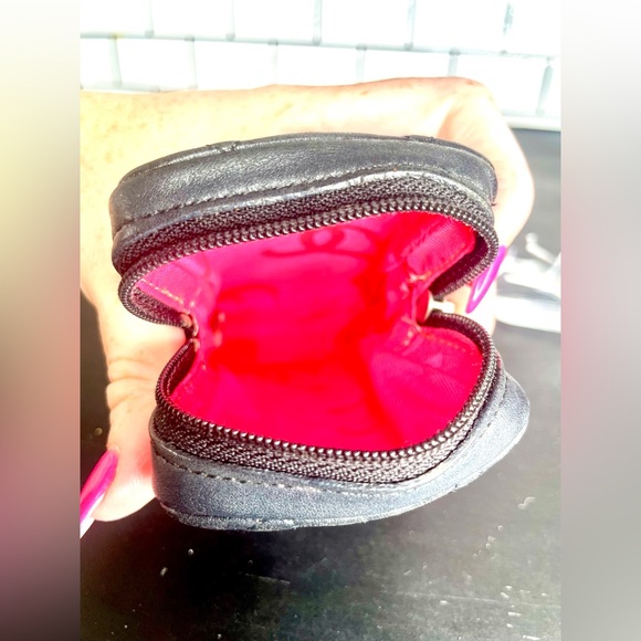 CHANEL vintage mini Ligne Cambon Black QUILTED Leather Zip belt POUCH Authentic - Picture 5 of 8